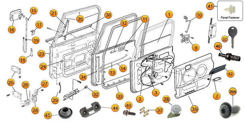 Jeep Wrangler Doors | Jeep Door Hinges | Morris 4x4 Center Jeep Wrangler Doors | Jeep Door Hinges | Morris 4x4 Center