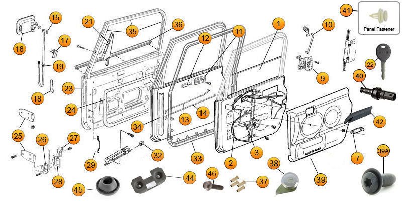 Jeep Wrangler Doors | Jeep Door Hinges | Morris 4x4 Center