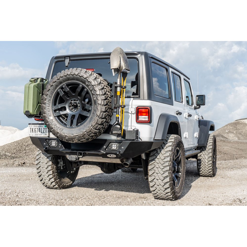 LoD JL Destroyer Full-Width Rear Bumper with Tire Carrier - Bare Steel | Best Prices & Reviews at Morris 4x4 LoD JL Destroyer Full-Width Rear Bumper with Tire Carrier - Bare Steel | Best Prices & Reviews at Morris 4x4