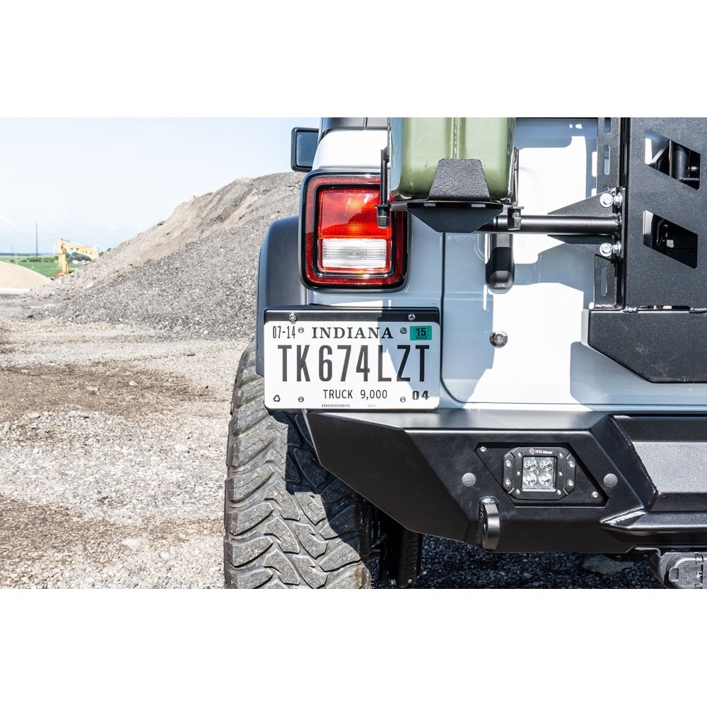 LoD JL Rear License Plate Relocation Kit - Bare Steel | Best Prices &  Reviews at Morris 4x4