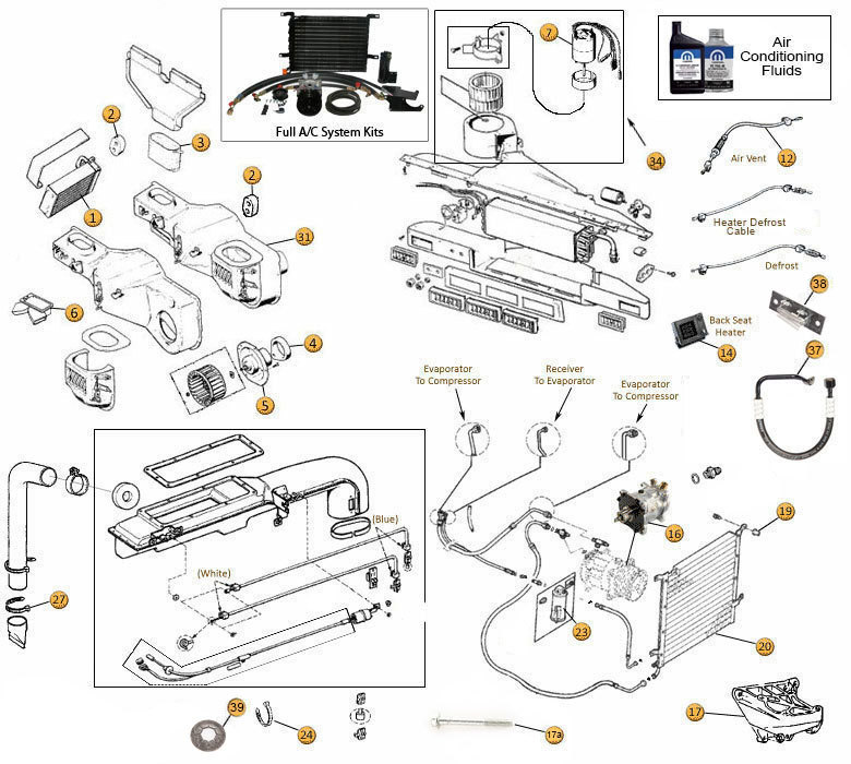 1987-1995 Jeep Wrangler YJ Parts Diagram | Replacement OEM A/C & Heating Jeep  Parts - Morris 4x4 Center