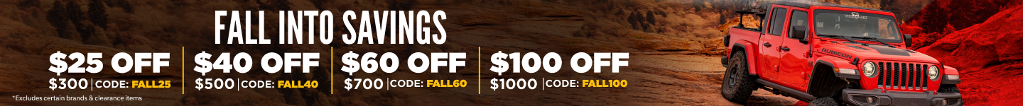 Fall Into Savings - Up to $100 Off