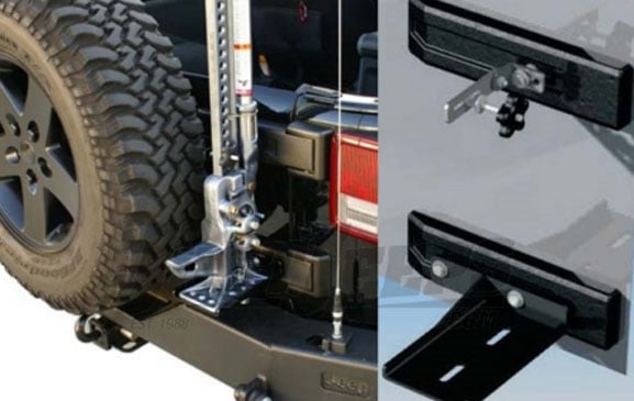 rampage hi lift jack mount for jk wranglers